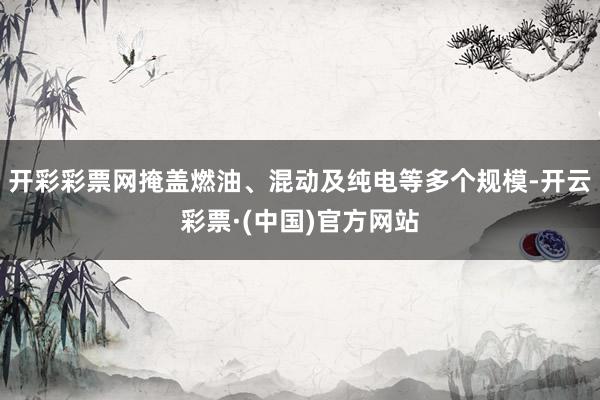 开彩彩票网掩盖燃油、混动及纯电等多个规模-开云彩票·(中国)官方网站