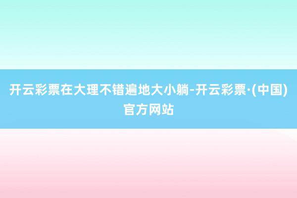 开云彩票在大理不错遍地大小躺-开云彩票·(中国)官方网站
