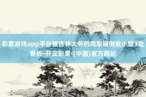 彩票游戏app平台被吉林大爷的爬犁碰倒致小腿3处骨折-开云彩票·(中国)官方网站