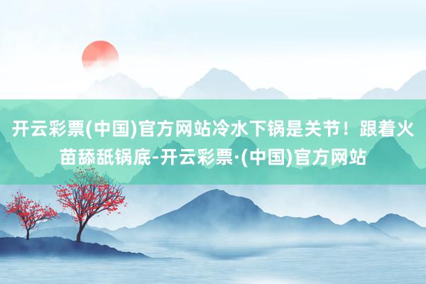开云彩票(中国)官方网站冷水下锅是关节！跟着火苗舔舐锅底-开云彩票·(中国)官方网站