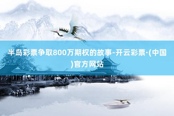 半岛彩票争取800万期权的故事-开云彩票·(中国)官方网站