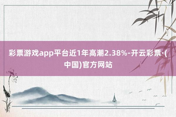 彩票游戏app平台近1年高潮2.38%-开云彩票·(中国)官方网站
