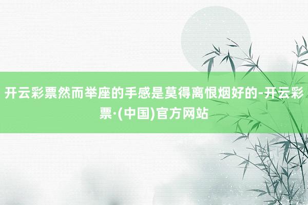 开云彩票然而举座的手感是莫得离恨烟好的-开云彩票·(中国)官方网站