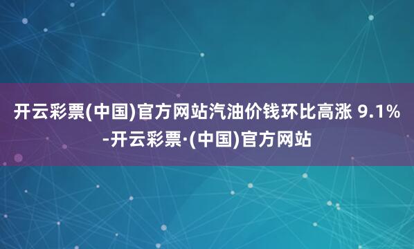 开云彩票(中国)官方网站汽油价钱环比高涨 9.1%-开云彩票·(中国)官方网站