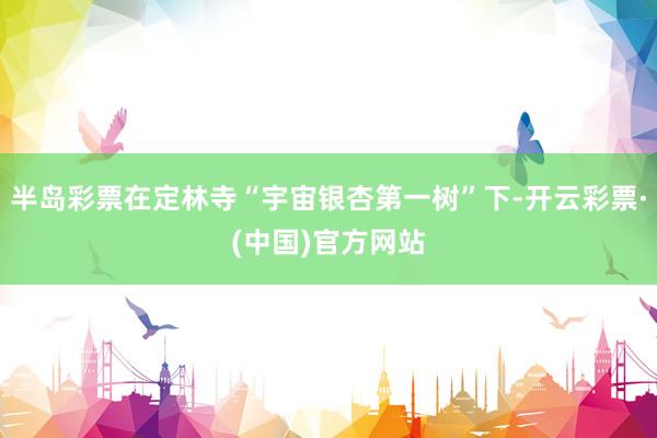 半岛彩票在定林寺“宇宙银杏第一树”下-开云彩票·(中国)官方网站